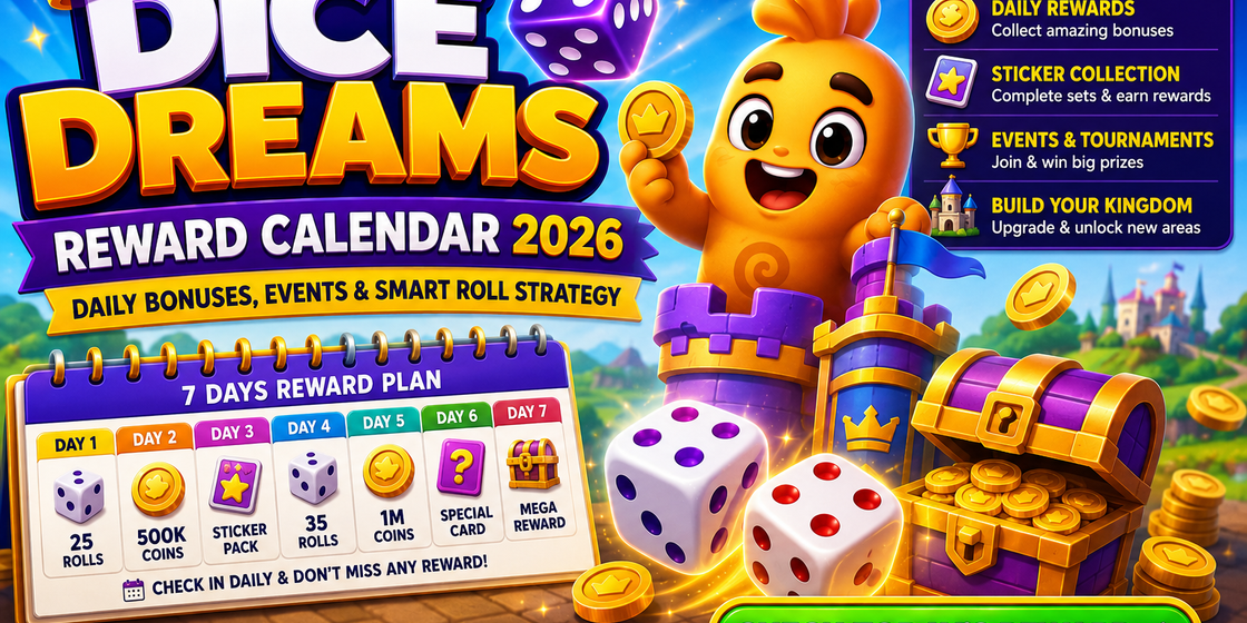 Dice Dreams Reward Calendar Daily Bonuses, Events & Roll Strategy