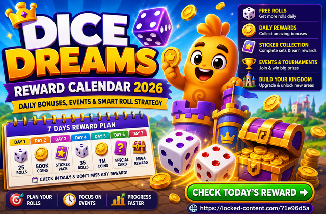 Dice Dreams Reward Calendar Daily Bonuses, Events & Roll Strategy